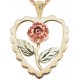 Rose in Heart Pendant - by Coleman